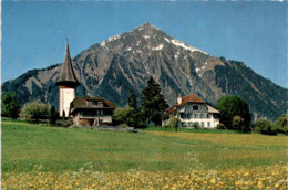 Kirche Und Pfarrhaus Aeschi B. Spiez Mit Dem Niesen (340) - Aeschi Bei Spiez