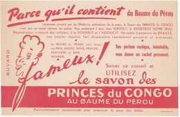 Très Ancien Buvard Savon Des PRINCES DU CONGO Au BAUME DU PEROU - Parfums & Beauté