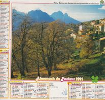 Almanach Du Facteur, Calendrier De La Poste, 1991, SEINE-MARITIME, Les Praz De Chamonix Hte Savoie, - Grand Format : 1991-00
