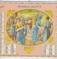 Almanach Du Facteur, Calendrier De La Poste, 1986, Côte D'Or, Reproductions D'un Almanach De 1907 Et 1923 Parc, Théatre - Grand Format : 1981-90