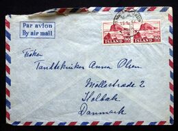 Iceland 1951  Air Mail To Denmark   Minr.266      ( Lot 121 ) - Storia Postale