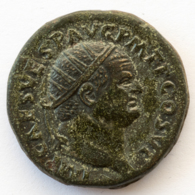 Roman Empire - Vespasianus - FELICITA PVBLICA -  SC- XF! - Dupondius (#658) - La Dinastía Flavia (69 / 96)