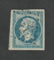 Timbres - N°14 Ad - Type  Napoléon III , Légende  Empire Franc  -  1854  - Oblitéré - - Autres & Non Classés