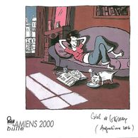 CATEL  -   Ex-libris "Lucie"  -  Festival BD D'Amiens 2000 - Illustrateurs A - C