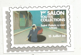 Cp, Bourses & Salons De Collections, 1 Er Salon Toutes Collections , 17 ,  SAINT PALAIS SUR MER ,1988 - Bourses & Salons De Collections