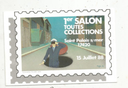 Cp, Bourses & Salons De Collections, 1 Er Salon Toutes Collections , 17 ,  SAINT PALAIS SUR MER ,1988 - Sammlerbörsen & Sammlerausstellungen