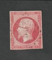 Timbres 1853  - N° 17Ba-  Type  Napoléon III , Légende  Empire Franc  -  Oblitéré - Rose Vif - Autres & Non Classés