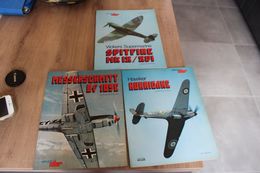 Lot De 3 Revues : Spécial Dernière Guerre - MESSERSCHMITT 109 - HAWKER HURRICANE - SPITFIRE MK IX / XVI - Luftfahrt & Flugwesen