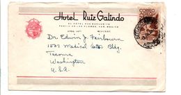 MEXIQUE LETTRE A EN TETE D'HOTEL POUR LA FRANCE 1948 - Mexico