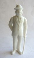 FIGURINE PUBLICITAIRE ESSO Belge 1973 Monochrome Blanc -Tintin - DUPOND Canne Main Gauche (1) - Tintin