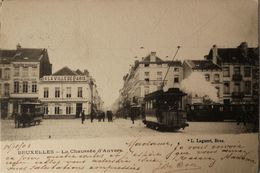 Bruxelles // Chaussee De Anvers Avec Tram A Vapeur - Stoomtram 1903 Rare - Piazze