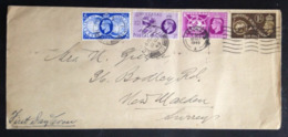 Great Britain, Circulated FDC, « U.P.U. », « Universal Postal Union », 1949 - ....-1951 Pre-Elizabeth II