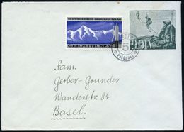 SCHWEIZ 1939 Militär-Ganzsachen-Umschlag: "9. DIV." Grün: Seilschaft-Patrouille Beim Aufstieg + Zusatzfrank. "Geb. Mitr. - Zonder Classificatie