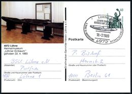 4972 LÖHNE 1/ LÖHNER EINBAUM.. 1989 (18.3.) SSt = Prähistor. Einbaum (Schiff) Auf Motivgl. PP 60 Pf. Bavaria: "Löhner Ei - Prehistorie