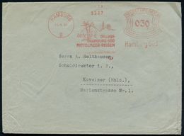 HAMBURG/ 8/ BILLIGE/ HAMBURG-SÜD/ MITTELMEER-REISEN.. 1935 (30.3.) Dekorativer U. Seltener AFS = 2 Pyramiden, Sphinx (u. - Egyptologie