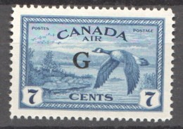 1950  Airmail Canada Goose «G» Overprint  ,Scott CO2 * MH - Sobrecargados
