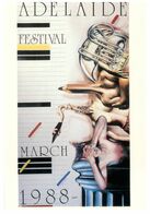 (J 7 ) Australia - SA - Adelaide Festival Poster Reproduction 1988 - Aborigènes
