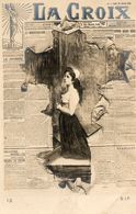 CPA. Le Journal LA CROIX - Janvier 1902. - Couverture Jeune Femme - Cour Suprême école De Gorre 87 - Scan Verso - - Non Classés