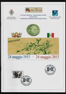 2015 ITALIA "CENTENARIO GRANDE GUERRA / MOSTRA STORICO - FILATELICA" LIBRO ANNULLO 24.05.2015 (SALO') - Guerra 1914-18