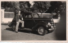 Photo Homme Avec Voiture En 1947,format 7/11 - Cars