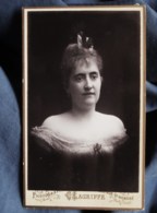 Photo CDV Clément Lagriffe à Paris - Portrait Femme, épaules Dénudés, Circa 1885 L515A - Alte (vor 1900)