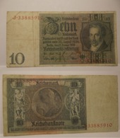 1929  GERMANIA REPUBBLICA DI WEIMAR BANCONOTE TEDESCA  10 ZEHN MARK GERMANY BANKNOT BILLET DE BANQUE ALLEMAND - 10 Mark