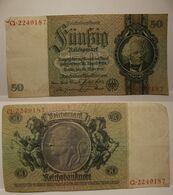 1933  GERMANIA REPUBBLICA DI WEIMAR BANCONOTE TEDESCA  50  MARK GERMANY BANKNOT BILLET DE BANQUE ALLEMAND - 50 Mark