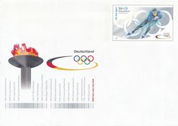 BRD / Bund DP Ganzsachenumschlag 2002 Olympische Winterspiele Salt Lake City Eisschnelllauf Olympisches Feuer - Hiver 2002: Salt Lake City