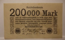 1923  GERMANIA REPUBBLICA DI WEIMAR BANCONOTE TEDESCA  200000  MARK GERMANY BANKNOT BILLET DE BANQUE ALLEMAND - 2 Miljoen Mark