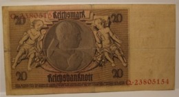 1929  GERMANIA REPUBBLICA DI WEIMAR BANCONOTE TEDESCA 20   MARK GERMANY BANKNOT BILLET DE BANQUE ALLEMAND - 20 Mark