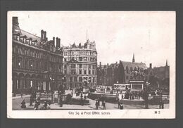 Leeds - City Sq. & Post Office - 1910 - Glossy - Leeds