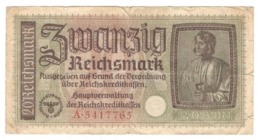 1937 GERMANIA TERZO REICH THIRD REICH BANCONOTE TEDESCA 5 MARK GERMANY BANKNOT BILLET DE BANQUE ALLEMAND TROISIÈME REIC - 20 Reichsmark