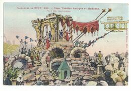 06/CPA A - Carnaval De Nice 1909 - Char Théatre Antique Et Moderne - Carnaval