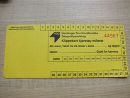 Norway Bergen HSD Transport Card, 40 Reiser(yellow) - Europe