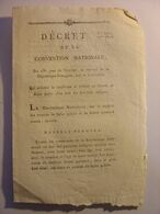 DECRET CONVENTION NATIONALE N°2207 Du 3 MARS 1794 - ETAT DES PATRIOTES INDIGENTS - PAUVRES SDF - Decreti & Leggi