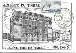 1245 - JOURNEE DU TIMBRE 1960 - ORLÉANS (45) L'ancien Hôtel Des Postes  Au 12-3-60 - 1960-1969