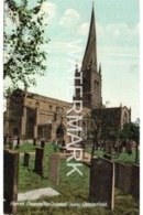 CHESTERFIELD PARISH CHURCH OLD COLOUR POSTCARD DERBYSHIRE - Derbyshire
