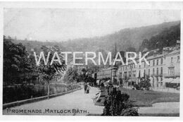 MATLOCK BATH PROMENADE OLD B/W POSTCARD DERBYSHIRE - Derbyshire