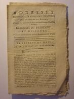 AOUT 1795 - ADRESSES A LA CONVENTION NATIONALE SECTIONS DU MAIL & CHAMPS ELYSEES & REPONSES DISCOURS DU PRESIDENT AMBERT - Decretos & Leyes