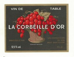 ETIQUETTE DE VIN  DE TABLE  LA CORBEILLE D'OR   NEUVE. - Andere & Zonder Classificatie