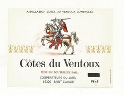 ETIQUETTE DE VIN  COTE DU VENTOUX  NEUVE. - Vin De Pays D'Oc