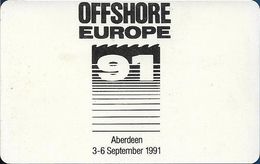 UK - Intern. Payphones Scotland (Autelca) - Offshore Europe '91, 50Units, 08.1991, 3.000ex, Used - Emissions Entreprises