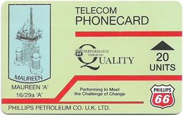 UK - Oil Rigs (Autelca) - (GREEN) Phillips Petroleum - Maureen 'A' (Only CN. On Back ), 20Units, Used - [ 8] Firmeneigene Ausgaben