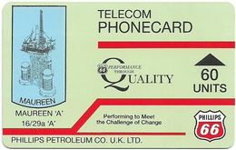 UK - Oil Rigs (Autelca) - (GREEN) Phillips Petroleum - Maureen 'A' (Only CN. On Back ), 60Units, Used - [ 8] Firmeneigene Ausgaben