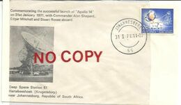 Sudafrica, Johannesburg, 31.1.1971, Lancio Dell'Apollo 14. Deep Space Station 51 Hartebeeshoek. - Africa