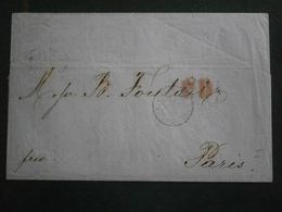 FRANCE LETTRE ENVELOPPE PUTA AZERBAIJAN RIGA RUSSIE PARIS CACHET ENTREE PRUSSE VALENCIENNES MARQUE ROUGE PD PORT PAYE - Marques D'entrées