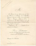 Nomination De Notaire à CHAMPIGNE ,Maine Et Loire ,par Le Président De La République,1911 , Frais Fr 1.65 E - Zonder Classificatie