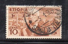 Y1367 - ETIOPIA 1936 , Effigie 10 Cent N. 1 Usato. - Ethiopia