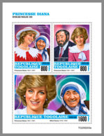 TOGO 2020 MNH Mother Teresa Princess Diana M/S - IMPERFORATED - DHQ2032 - Mother Teresa