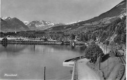 ALPNACHSTAD → Alte Strasse Am See Mit Bahntrasse Und Schiffanlegestelle, Fotokarte Ca.1940 - Alpnach